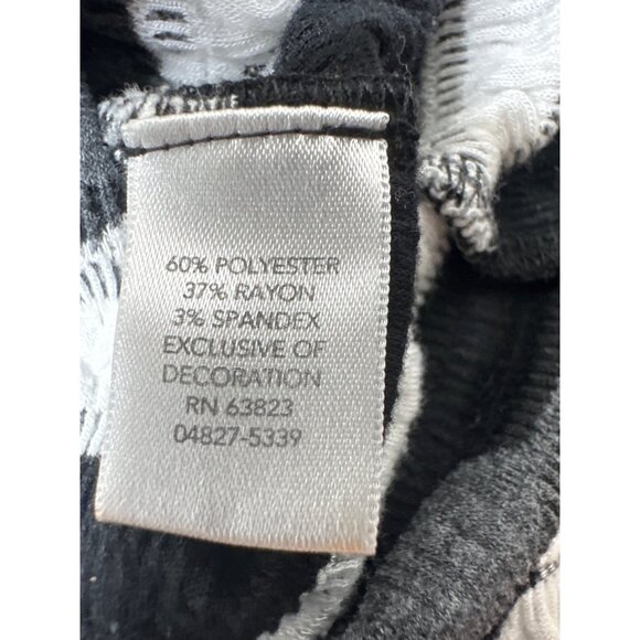 Christopher & Banks Womens Black & White Striped Knit Sweater Top Large - Picture 5 of 7